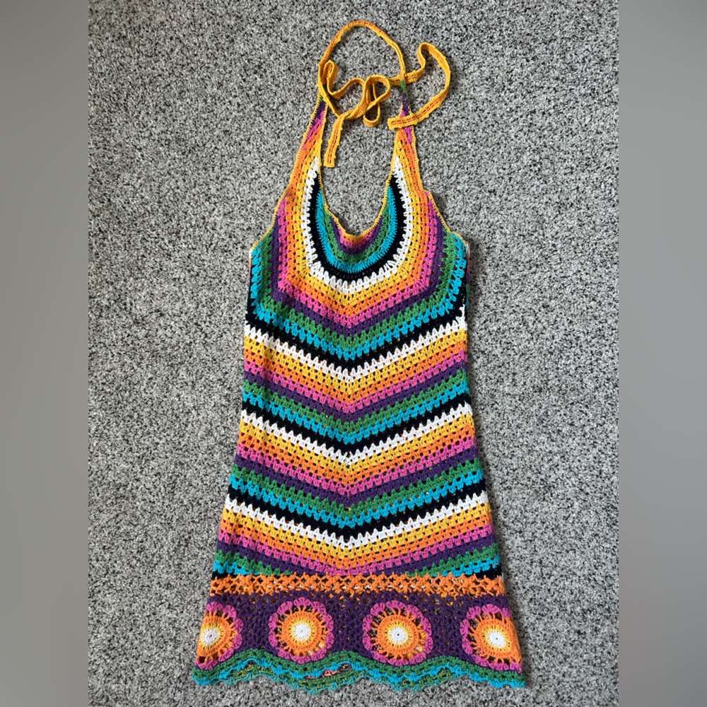Rat & Boa - Rainbow Crochet Dress